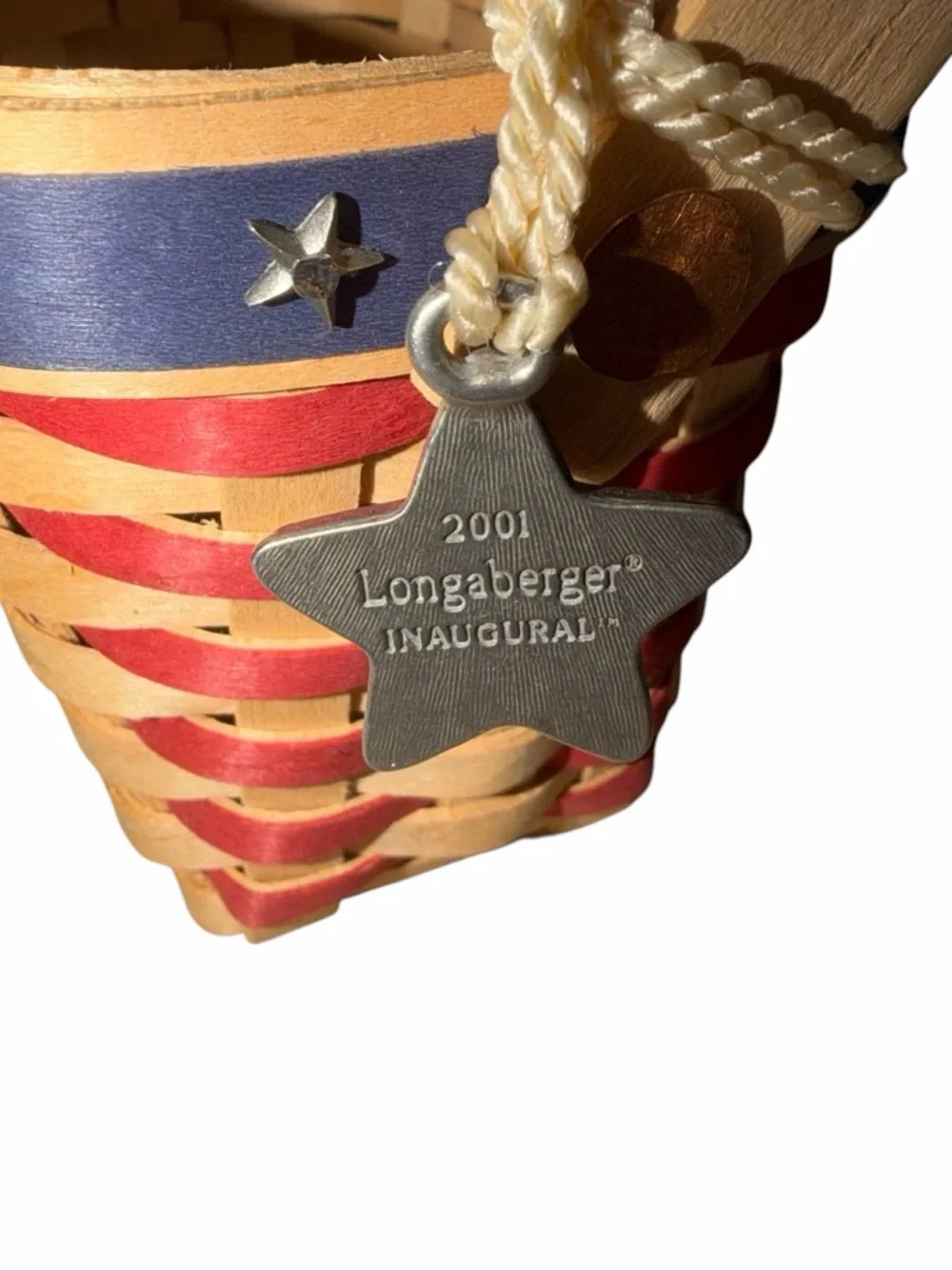 VINTAGE Longaberger Proudly American 2001 Hostess Appreciation Basket